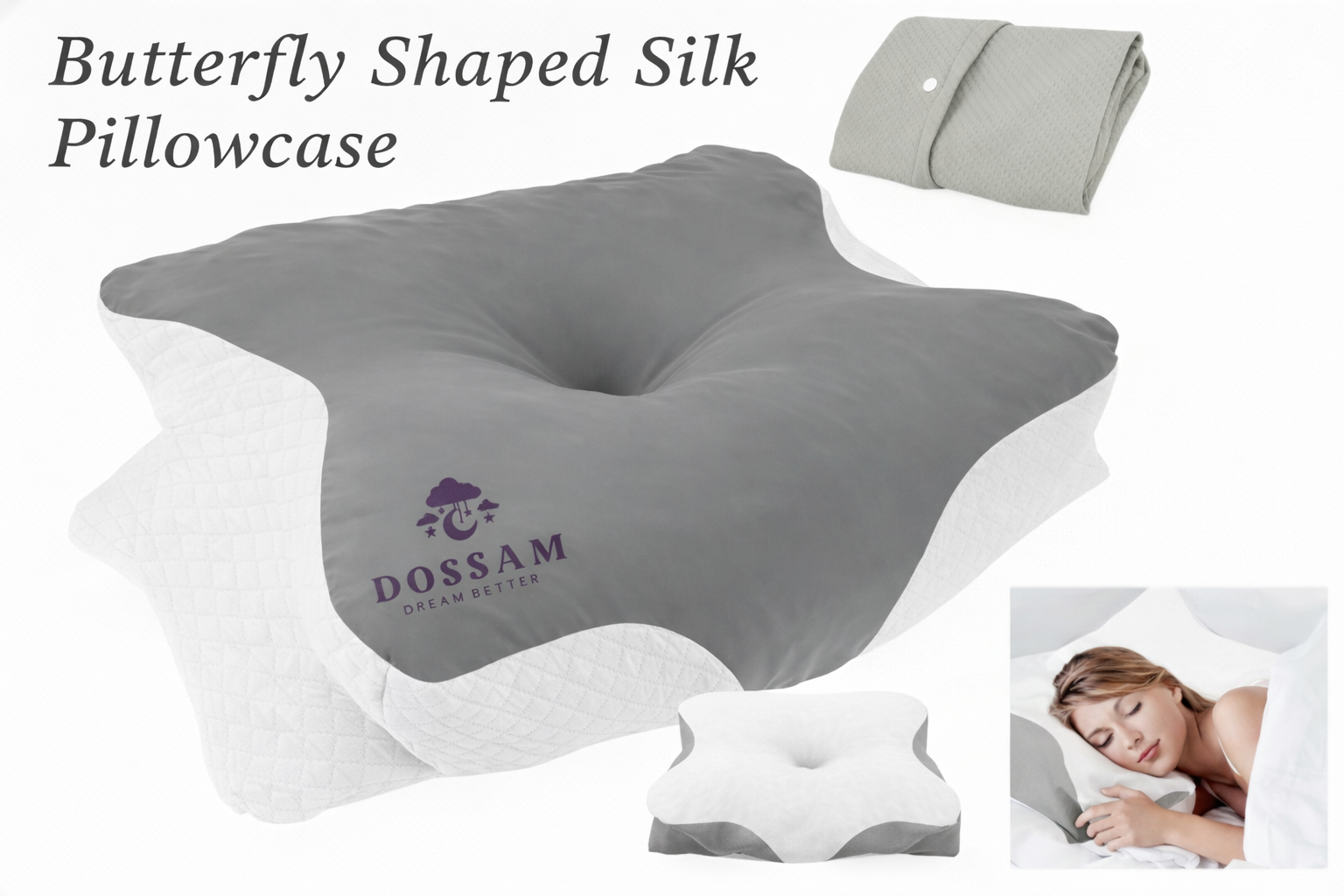 Orthopedic Butterfly Memory Foam Pillowcase